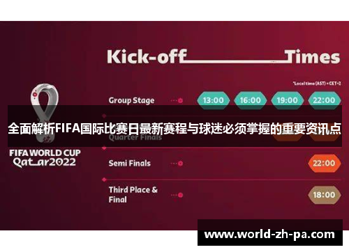 全面解析FIFA国际比赛日最新赛程与球迷必须掌握的重要资讯点 全面解析FIFA国际比赛日最新赛程与球迷必须掌握的重要资讯点